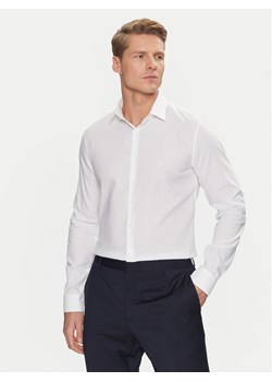 Calvin Klein Koszula Non Iron Tonal Strct Slim Shirt K10K113848 Biały Regular Fit ze sklepu MODIVO w kategorii Koszule męskie - zdjęcie 181159813