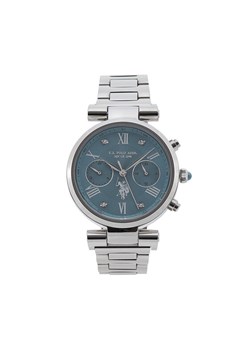 U.S. Polo Assn. Zegarek Ines USP8312LB Srebrny ze sklepu MODIVO w kategorii Zegarki - zdjęcie 181159891
