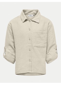 Kids ONLY Koszula Thyra 15325764 Beżowy Regular Fit ze sklepu MODIVO w kategorii Koszule chłopięce - zdjęcie 181160271