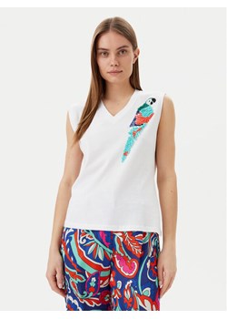 Lola Casademunt by Maite Top MS2515023 Biały Regular Fit ze sklepu MODIVO w kategorii Bluzki damskie - zdjęcie 181160273