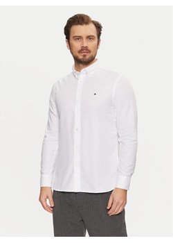 Tommy Hilfiger Koszula Flex Dobby MW0MW37578 Biały Slim Fit ze sklepu MODIVO w kategorii Koszule męskie - zdjęcie 181160402