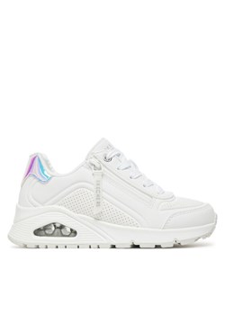 Skechers Sneakersy Uno Gen1-Zip And Stride 310554L/WHT Biały ze sklepu MODIVO w kategorii Buty sportowe dziecięce - zdjęcie 181160411