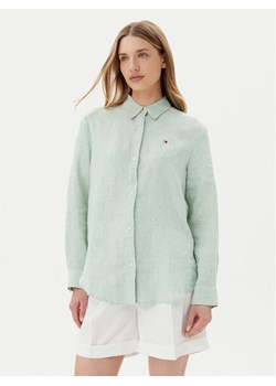 Tommy Hilfiger Koszula WW0WW44679 Zielony Regular Fit ze sklepu MODIVO w kategorii Koszule damskie - zdjęcie 181160442