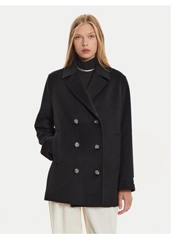 Calvin Klein Płaszcz wełniany K20K207699 Czarny Regular Fit ze sklepu MODIVO w kategorii Płaszcze damskie - zdjęcie 181160482