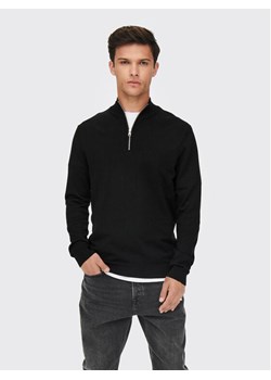 Only & Sons Sweter Wyler 22021264 Czarny Regular Fit - id: 0000300478110 - marki Only & Sons - 181160504 Only & Sons Sweter Wyler 22021264 Czarny Regular Fit ze sklepu MODIVO w kategorii Swetry męskie - zdjęcie 181160504
