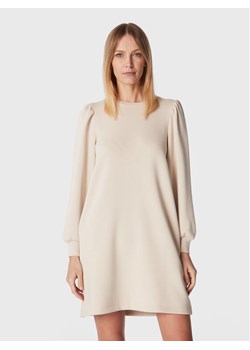 Moss Copenhagen Sukienka dzianinowa Nelina 17198 Beżowy Regular Fit ze sklepu MODIVO w kategorii Sukienki - zdjęcie 181160793