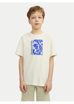 Jack&Jones Junior T-Shirt Jormarbella 12257641 Écru Loose Fit ze sklepu MODIVO w kategorii T-shirty chłopięce - zdjęcie 181160994