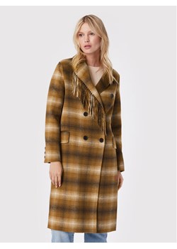 TWINSET Płaszcz wełniany 222TP2190 Brązowy Regular Fit ze sklepu MODIVO w kategorii Płaszcze damskie - zdjęcie 181161111