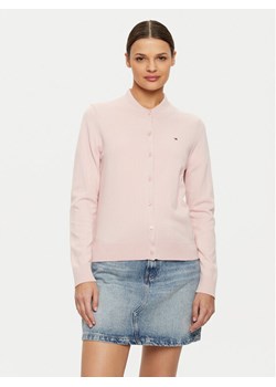 Tommy Hilfiger Kardigan WW0WW42370 Różowy Regular Fit ze sklepu MODIVO w kategorii Swetry damskie - zdjęcie 181161120