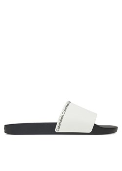 Calvin Klein Klapki Pool Slide Rubber HM0HM00981 Biały ze sklepu MODIVO w kategorii Klapki męskie - zdjęcie 181161250