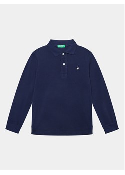 United Colors Of Benetton Polo 3089C300Z Granatowy Regular Fit ze sklepu MODIVO w kategorii T-shirty chłopięce - zdjęcie 181161303