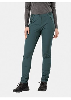Jack Wolfskin Spodnie outdoor Geigelstein Slim Pants 1507741 Zielony Slim Fit ze sklepu MODIVO w kategorii Spodnie damskie - zdjęcie 181161350