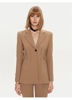 Simona Corsellini Marynarka A24CPGI017 Beżowy Regular Fit ze sklepu MODIVO w kategorii Marynarki damskie - zdjęcie 181161400