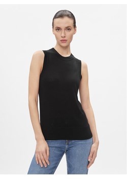Tommy Hilfiger Sweter Md Lyocell Silk Blend Vest WW0WW40980 Czarny Regular Fit ze sklepu MODIVO w kategorii Swetry damskie - zdjęcie 181161514