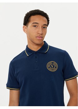 Versace Jeans Couture Polo 78GAGT00 Granatowy Regular Fit ze sklepu MODIVO w kategorii T-shirty męskie - zdjęcie 181161580