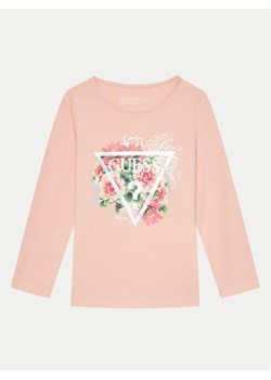 Guess Bluzka K4YI18 K6YW4 Różowy Regular Fit ze sklepu MODIVO w kategorii Bluzki dziewczęce - zdjęcie 181161633