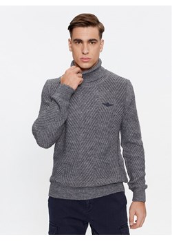Aeronautica Militare Golf 232MA1455L509 Szary Regular Fit ze sklepu MODIVO w kategorii Swetry męskie - zdjęcie 181161642