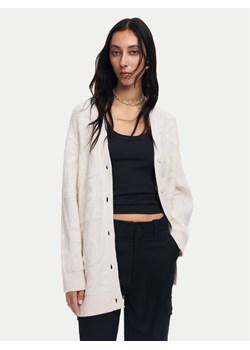 Desigual Kardigan Montreal 24WWJF12 Écru Loose Fit ze sklepu MODIVO w kategorii Swetry damskie - zdjęcie 181161962