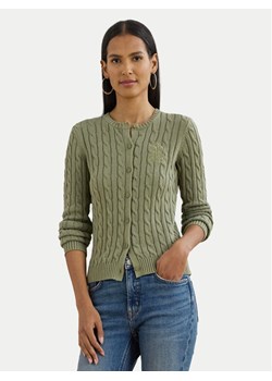 LAUREN RALPH LAUREN Kardigan 200932225009 Zielony Slim Fit ze sklepu MODIVO w kategorii Swetry damskie - zdjęcie 181161972