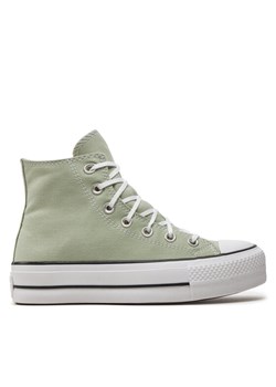 Converse Trampki Chuck Taylor All Star Lift Platform Hi A03541C Zielony ze sklepu MODIVO w kategorii Trampki damskie - zdjęcie 181161974