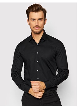 Calvin Klein Koszula Poplin K10K108229 Czarny Slim Fit ze sklepu MODIVO w kategorii Koszule męskie - zdjęcie 181162110