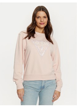 Guess Bluza W5RQ09 K8802 Różowy Regular Fit ze sklepu MODIVO w kategorii Bluzy damskie - zdjęcie 181162533