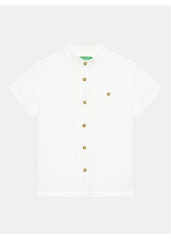 United Colors Of Benetton Koszula 5OK4CQ02K Biały Regular Fit ze sklepu MODIVO w kategorii Koszule chłopięce - zdjęcie 181162753