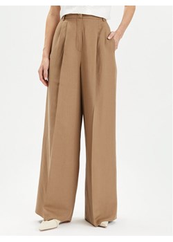 Weekend Max Mara Spodnie materiałowe Diletta 2415131062 Brązowy Wide Leg ze sklepu MODIVO w kategorii Spodnie damskie - zdjęcie 181162914