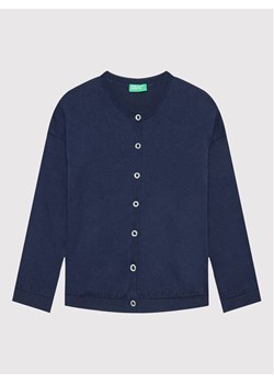 United Colors Of Benetton Kardigan 1194G5007 Granatowy Regular Fit ze sklepu MODIVO w kategorii Swetry dziewczęce - zdjęcie 181162972