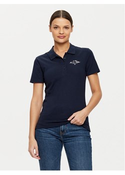Tommy Hilfiger Polo WW0WW43930 Granatowy Slim Fit ze sklepu MODIVO w kategorii Bluzki damskie - zdjęcie 181163051