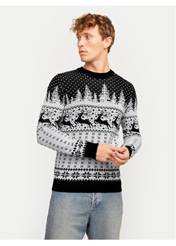 Jack&Jones Sweter Xmas Gabriel 12266118 Szary Regular Fit ze sklepu MODIVO w kategorii Swetry męskie - zdjęcie 181163142