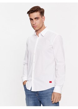 Hugo Koszula Ermo 50500216 Biały Slim Fit ze sklepu MODIVO w kategorii Koszule męskie - zdjęcie 181163150