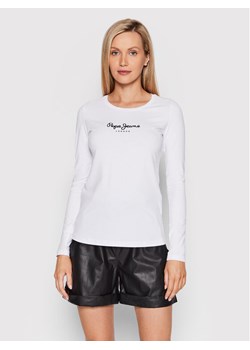 Pepe Jeans Bluzka New Virginia PL505203 Biały Slim Fit ze sklepu MODIVO w kategorii Bluzki damskie - zdjęcie 181163220