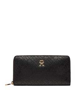 Tommy Hilfiger Duży Portfel Damski Th Distinct Lrg Za Mono AW0AW17258 Czarny ze sklepu MODIVO w kategorii Portfele damskie - zdjęcie 181163244