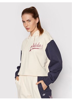 adidas Bluza Modern B-Ball HD9782 Beżowy Relaxed Fit ze sklepu MODIVO w kategorii Bluzy damskie - zdjęcie 181163380