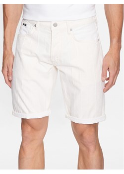Pepe Jeans Szorty jeansowe Callen Short Stripe PM801013 Biały Relaxed Fit ze sklepu MODIVO w kategorii Spodenki męskie - zdjęcie 181163384