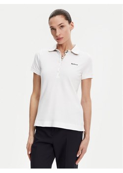 Barbour Polo LML0634WH33 Biały Regular Fit ze sklepu MODIVO w kategorii Bluzki damskie - zdjęcie 181163542