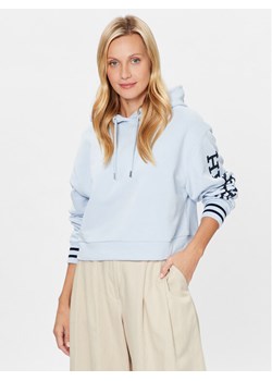 Tommy Hilfiger Bluza Monotype WW0WW39140 Błękitny Relaxed Fit ze sklepu MODIVO w kategorii Bluzy damskie - zdjęcie 181163662