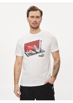 Puma T-Shirt Graphics Sneaker Box 680175 Biały Regular Fit ze sklepu MODIVO w kategorii T-shirty męskie - zdjęcie 181163751