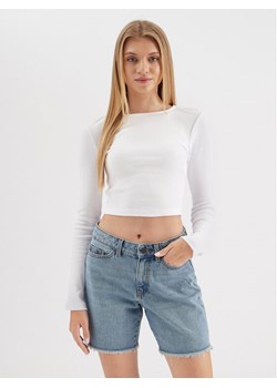 Noisy May Bluzka Maya 27027280 Biały Slim Fit ze sklepu MODIVO w kategorii Bluzki damskie - zdjęcie 181163853