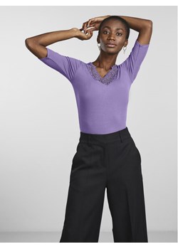 YAS T-Shirt 26029255 Fioletowy Regular Fit ze sklepu MODIVO w kategorii Bluzki damskie - zdjęcie 181163922