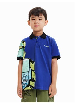 Desigual Polo 23SBLK02 Granatowy Regular Fit ze sklepu MODIVO w kategorii T-shirty chłopięce - zdjęcie 181163924