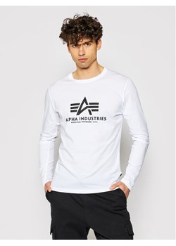 Alpha Industries Longsleeve Basic T 100510 Biały Regular Fit ze sklepu MODIVO w kategorii T-shirty męskie - zdjęcie 181163993