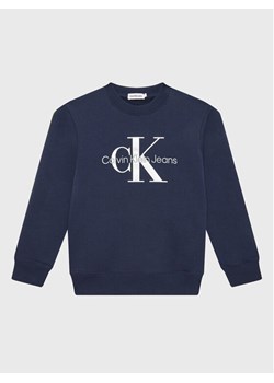 Calvin Klein Jeans Bluza Monogram Logo IU0IU00265 Granatowy Regular Fit ze sklepu MODIVO w kategorii Bluzy chłopięce - zdjęcie 181164031