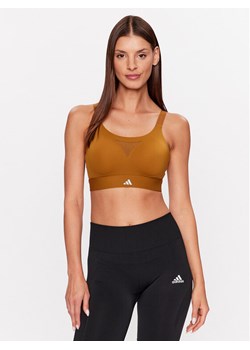 adidas Biustonosz sportowy Tailored Impact Training High-Support Bra HR9729 Brązowy ze sklepu MODIVO w kategorii Biustonosze - zdjęcie 181164153