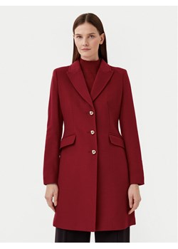 Motivi Płaszcz wełniany 0039Q200539N Bordowy Slim Fit ze sklepu MODIVO w kategorii Płaszcze damskie - zdjęcie 181164200