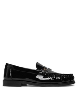 Tommy Hilfiger Loafersy Loafer Mit Label-Detail FW0FW08565 Czarny ze sklepu MODIVO w kategorii Lordsy damskie - zdjęcie 181164552