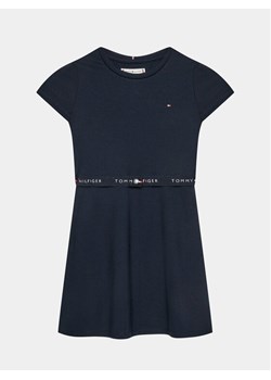Tommy Hilfiger Sukienka codzienna Essential Skater KG0KG07776 D Granatowy Regular Fit ze sklepu MODIVO w kategorii Sukienki dziewczęce - zdjęcie 181164562