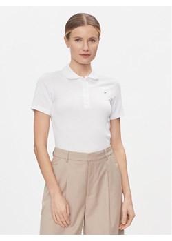 Tommy Hilfiger Polo 1985 WW0WW42047 Biały Slim Fit ze sklepu MODIVO w kategorii Bluzki damskie - zdjęcie 181164702