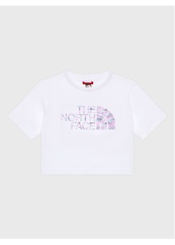 The North Face T-Shirt Crop Easy NF0A83EU Biały Regular Fit ze sklepu MODIVO w kategorii Bluzki dziewczęce - zdjęcie 181164822